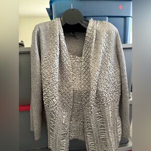 Elegant Gray Textured Women's Jacket mp19